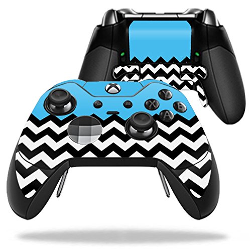 MightySkins Xbox One Elite Controller Skin - Baby Blue Chevron Vinyl Wrap | Protective & Durable Cover | Easy to Apply & Remove | Made in USA | Perfect for Gaming, Customization & Protection