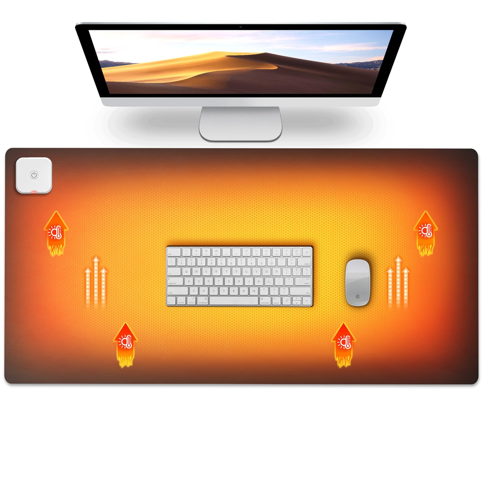 Gimars 3-Level Heated Mouse Pad with 4-Hour Auto Shut-Off - Fast Heating in 30 Seconds, Large 31.5 x 13 Inch Desk Mat for Office, Home, Gaming, Writing & Typing - Perfect Gift for Cold Hands (Black) | Stay Warm While Working, Gaming or Relaxing