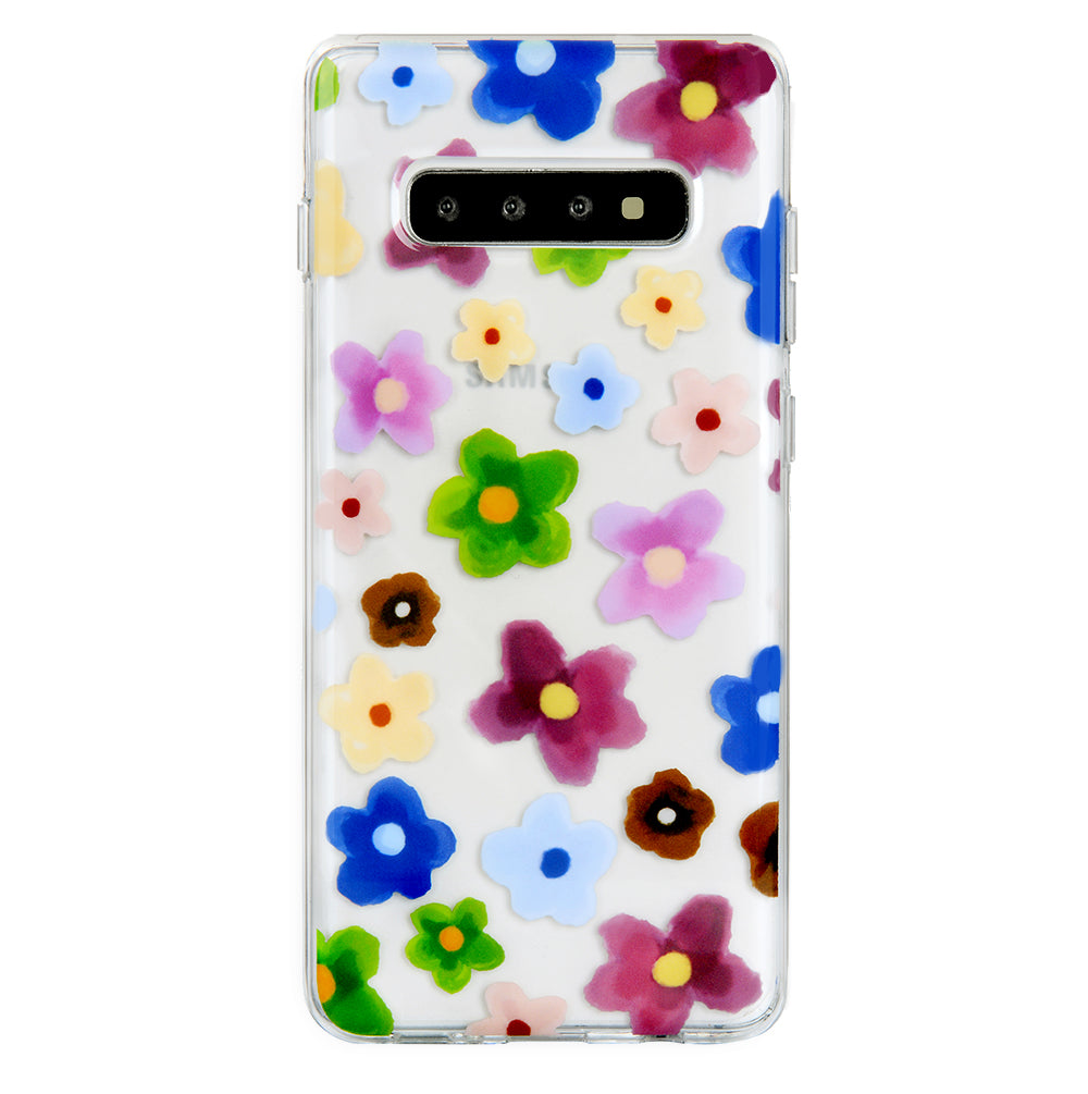 Flower Power Samsung Galaxy Phone Case - Protective Cover for Samsung Galaxy S21/S20/S10 - Stylish Floral Design for Women & Girls - Perfect for Everyday Use, Work & Travel