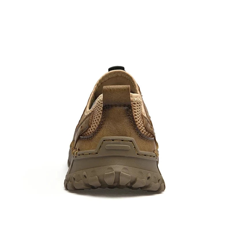 Big Size 38-48 Men's Leather Casual Shoes - Anti-Slip, Durable & Fashionable Summer Footwear for Outdoor Walking, Travel & Daily Wear