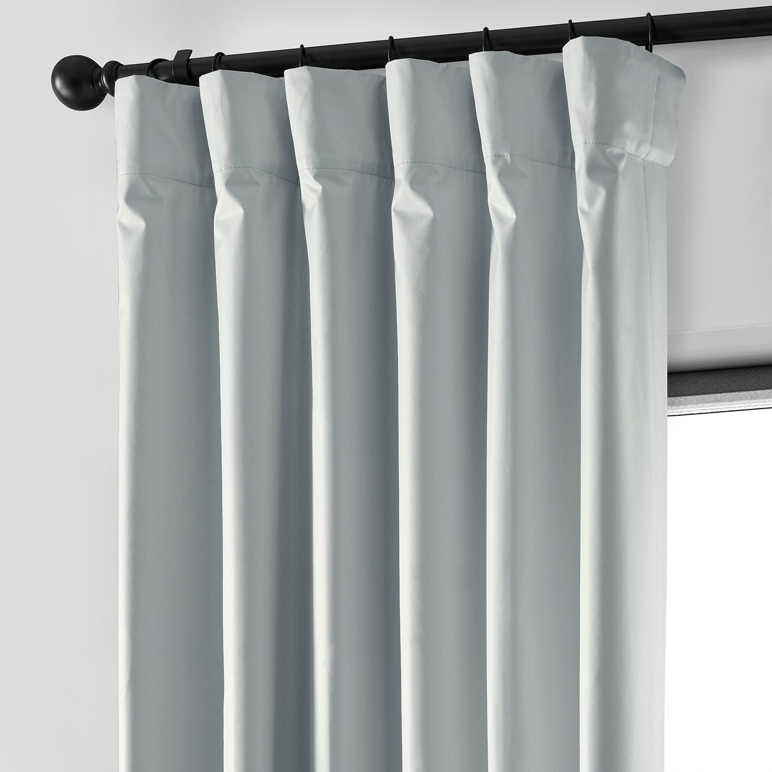 Light Silver Grey Blackout Curtains for Hotels & Bedrooms - Block 100% Sunlight, Noise Reduction, Thermal Insulation - Perfect for Home, Office, and Hospitality Use