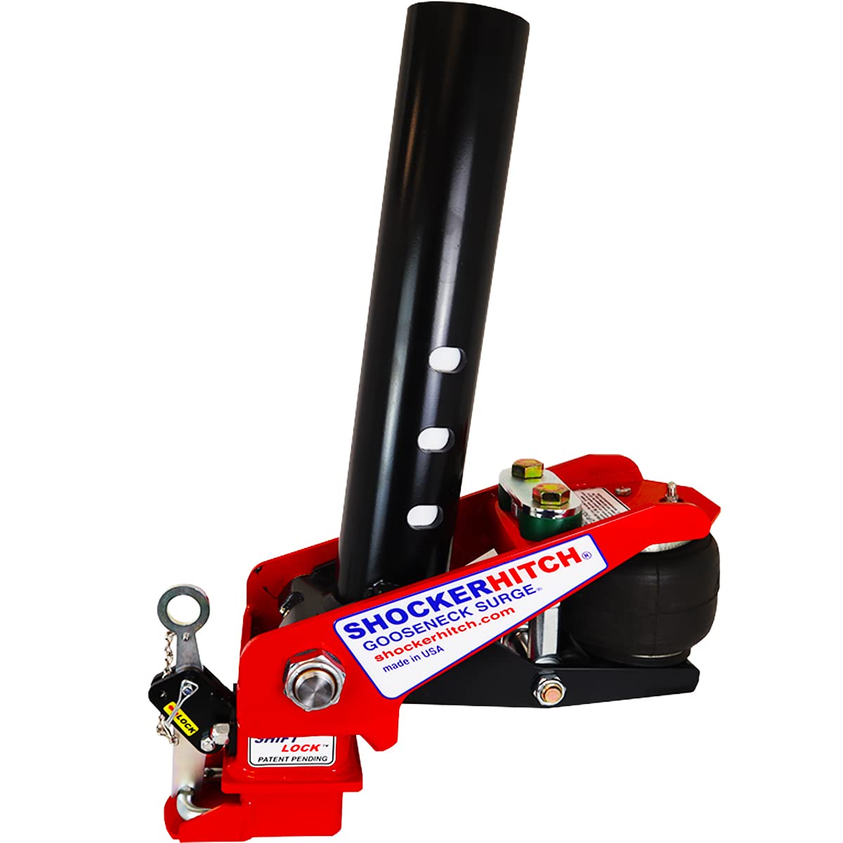 Shocker Gooseneck Air Hitch & Coupler for Top Hat Trailers - 3-15/16