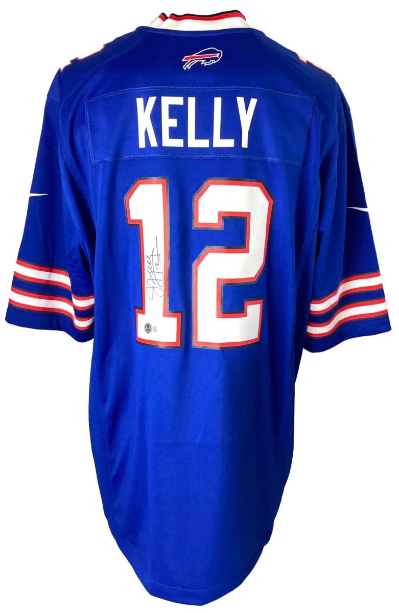 Jim Kelly Autographed Buffalo Bills Blue Nike Game Jersey - Limited Edition with COA - Perfect for NFL Fans, Collectors & Sports Memorabilia Displays