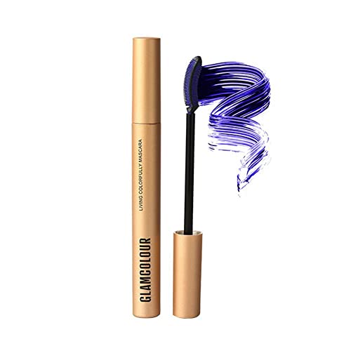 SHILIJIA Rainbow Colored Mascara - Waterproof, Long Lasting 3D Silk Fiber Mascara for Thickening & Lengthening Lashes (Blue) | Perfect for Parties, Halloween, Cosplay & Bold Makeup Looks