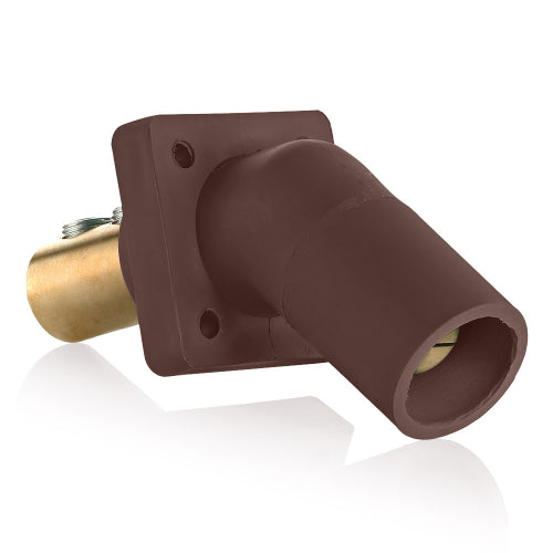 Leviton 45 Degree Series 16 Panel Mount Camlocks - 2/0 to 4/0 AWG Double Set Screw Connectors for Electrical Panels & Industrial Equipment