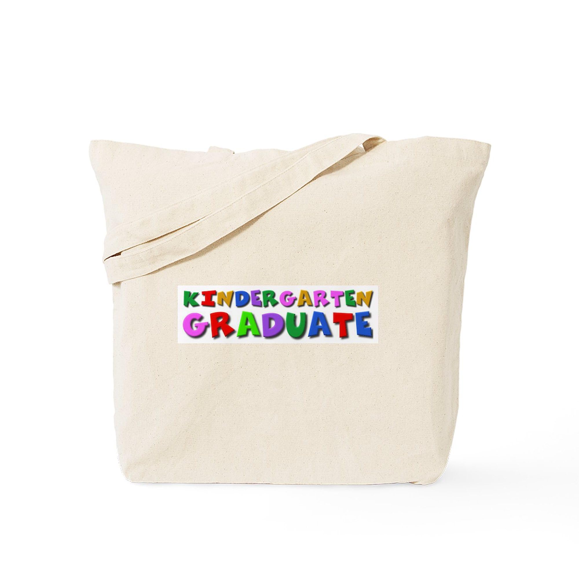Kindergarten Graduation Tote Bag - Natural Canvas Reusable Shopping Bag for School, Groceries & Everyday Use | Eco-Friendly Teacher Gift & Student Keepsake