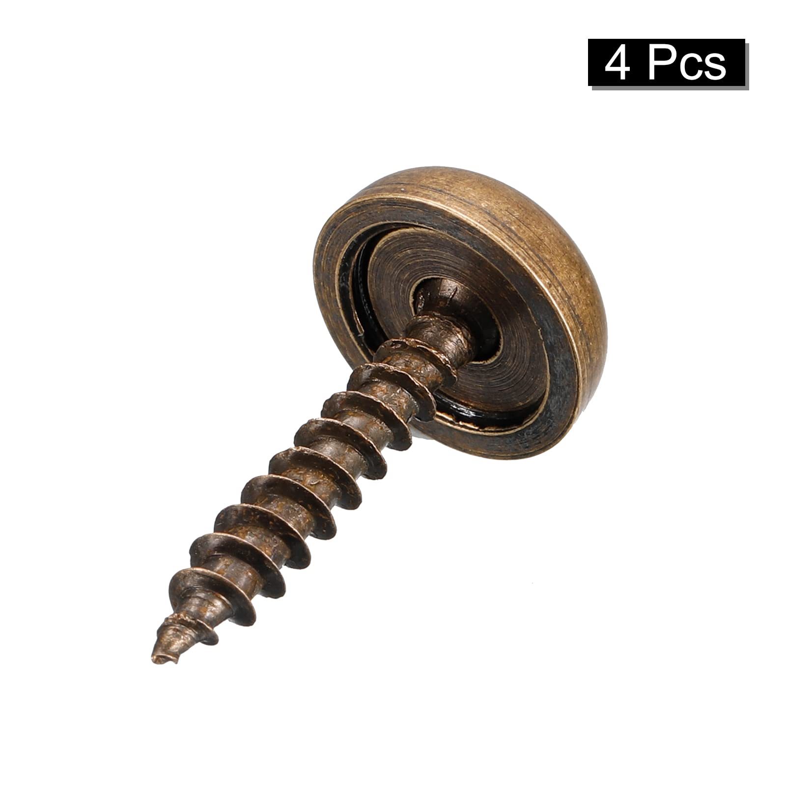 Uxcell 4pcs 13mm Brass Mirror Screws with Caps - Bronze Finish for Furniture, Cabinets & Home Decor