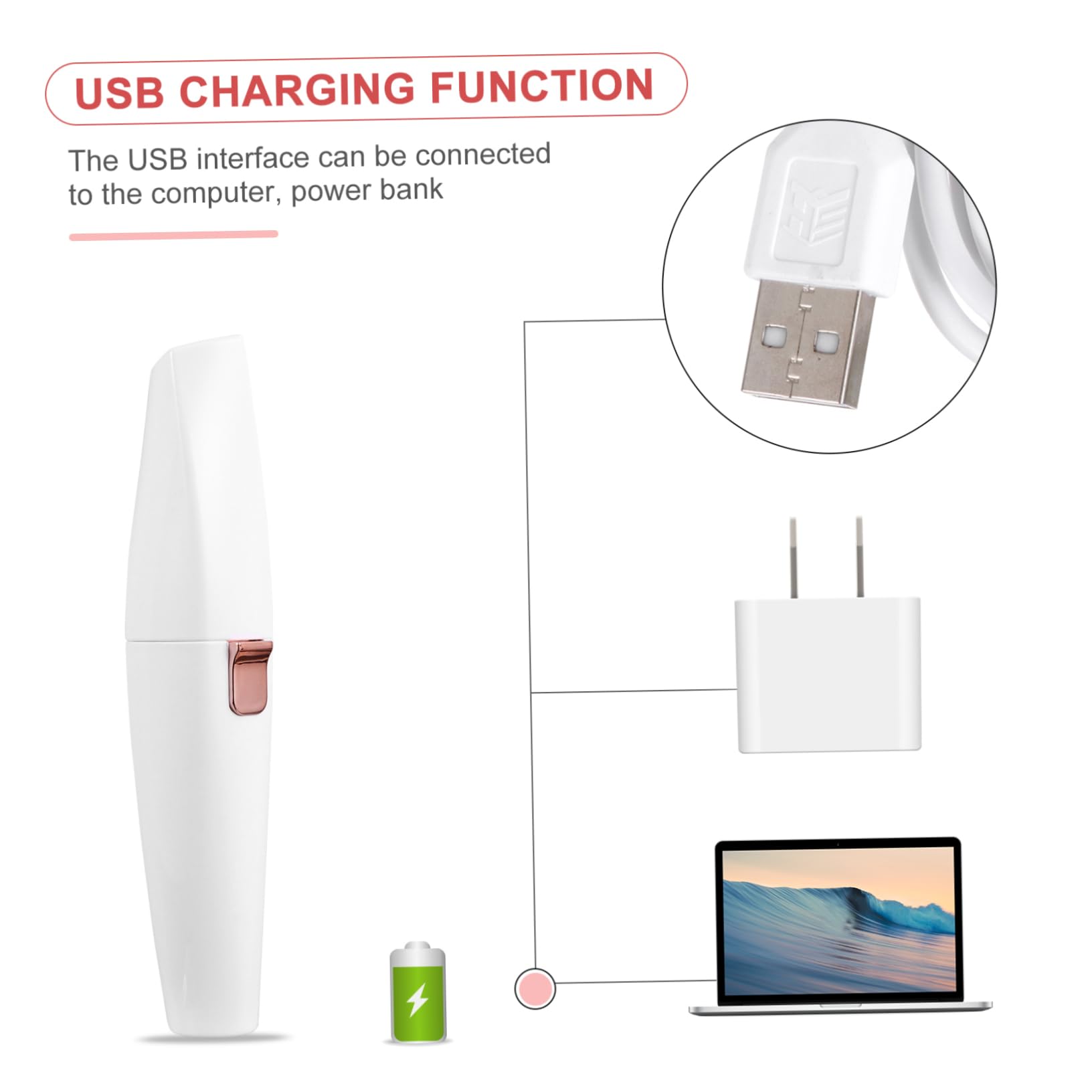 Electric Eyebrow & Facial Hair Trimmer for Women - 1pc Rechargeable Lady Shaver, Painless Hair Remover for Face, Eyebrows & Body - Perfect for Travel, Home & Personal Grooming Care