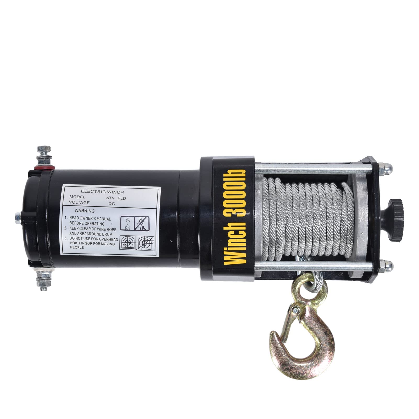 Heavy Duty Electric Winch Kit with Copper Core Terminals - 12V/24V Off-Road Winch for Trucks, UTVs & ATVs - Durable & Wear Resistant for Towing & Recovery (Perfect for Off-Roading, Towing Trailers & Vehicle Recovery)