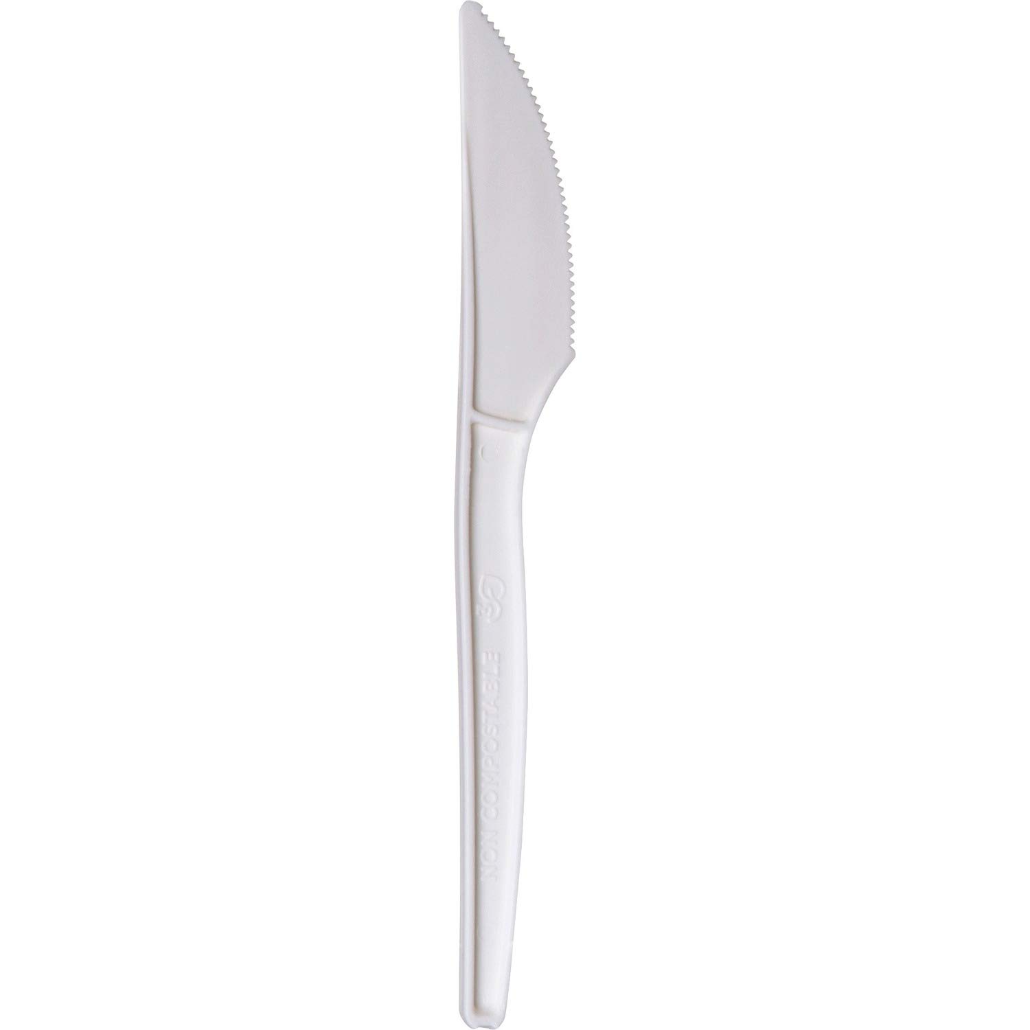 Eco-Friendly EPS001PK 7-Inch Plant Starch Knives - 50 Pack | Biodegradable Cutlery for Parties, Picnics & Sustainable Living