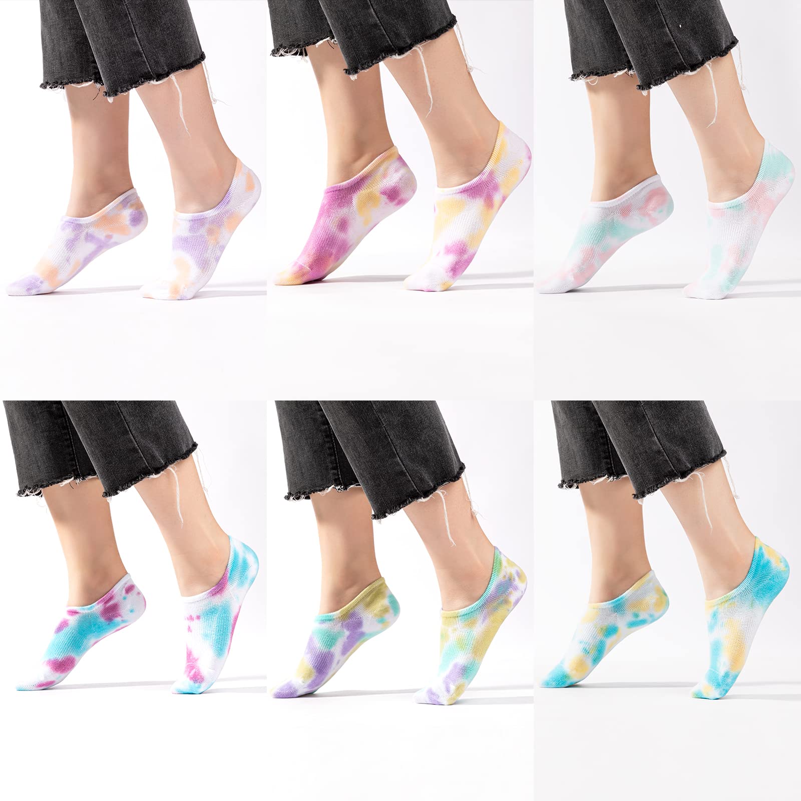 IDEGG No Show Socks for Women & Men - Low Cut Invisible Liner Socks with Anti-Slip Grip - Perfect for Running, Athletic Shoes & Casual Wear