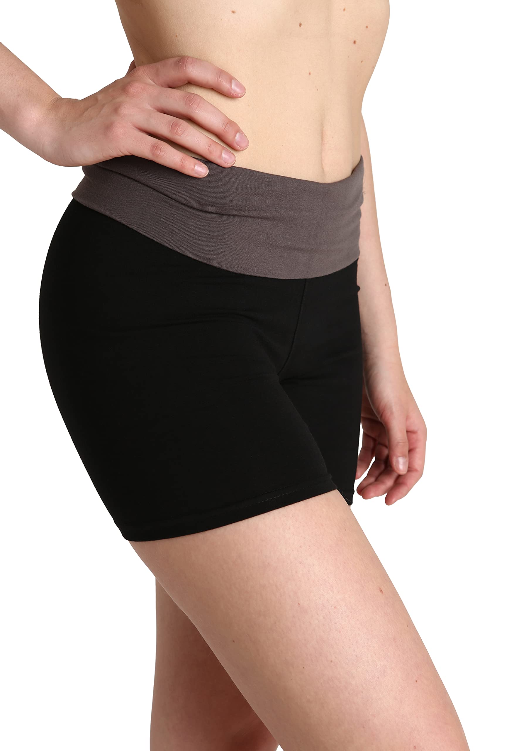 Blis Women's High Waisted Biker Shorts with Fold Over Waistband - Workout, Yoga & Running Shorts for Women - Perfect for Gym, Cycling & Lounge Wear