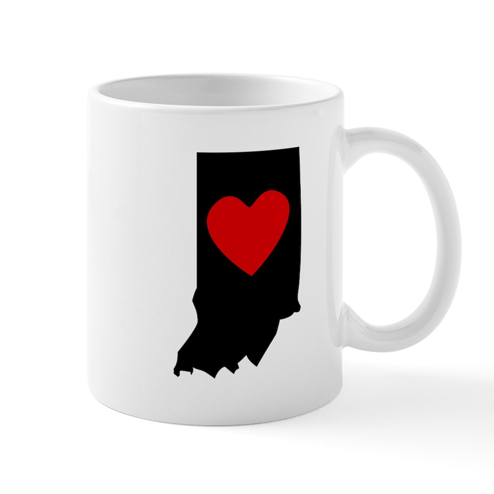 Indiana Heart Ceramic Coffee Mug 11 oz (325 ml) - Perfect for Home, Office & Gifts - CafePress