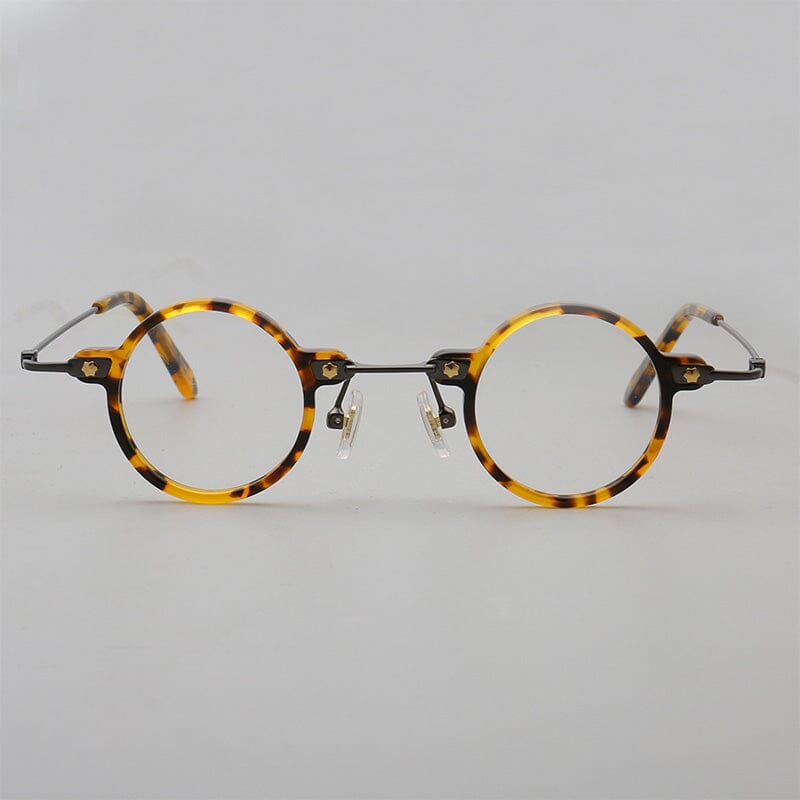 Vintage Round Acetate Eyeglasses for Men & Women - Retro Small Round Glasses with Lightweight Frame - Perfect for Reading, Fashion, and Daily Wear