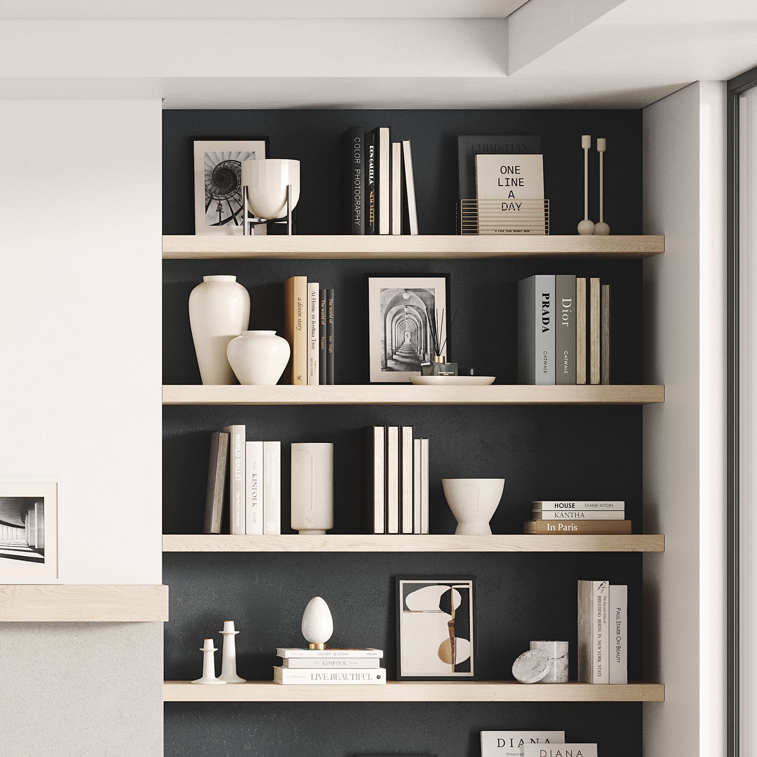 Premium White Oak Floating Shelf - Handcrafted Solid Wood Wall Shelves for Home & Office Decor - Perfect for Living Room, Bedroom, Kitchen Storage & Display