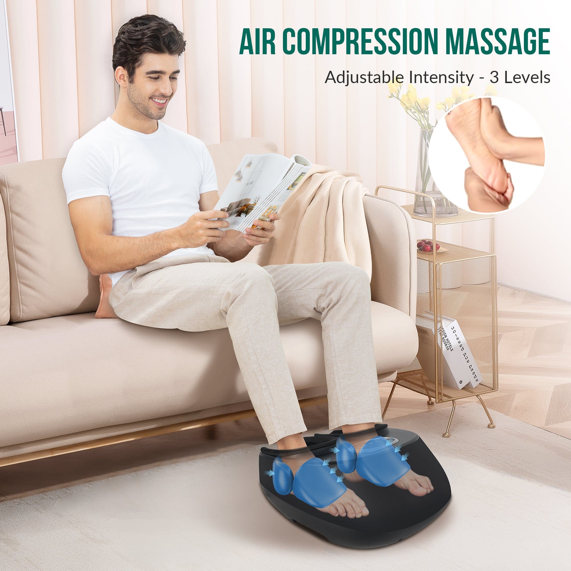 Snailax Electric Shiatsu Foot Massager with Heat - Kneading, Vibration & Compression Therapy for Pain Relief, Remote Control, Fits Up to Size 13 - Perfect for Home, Office & Post-Workout Recovery