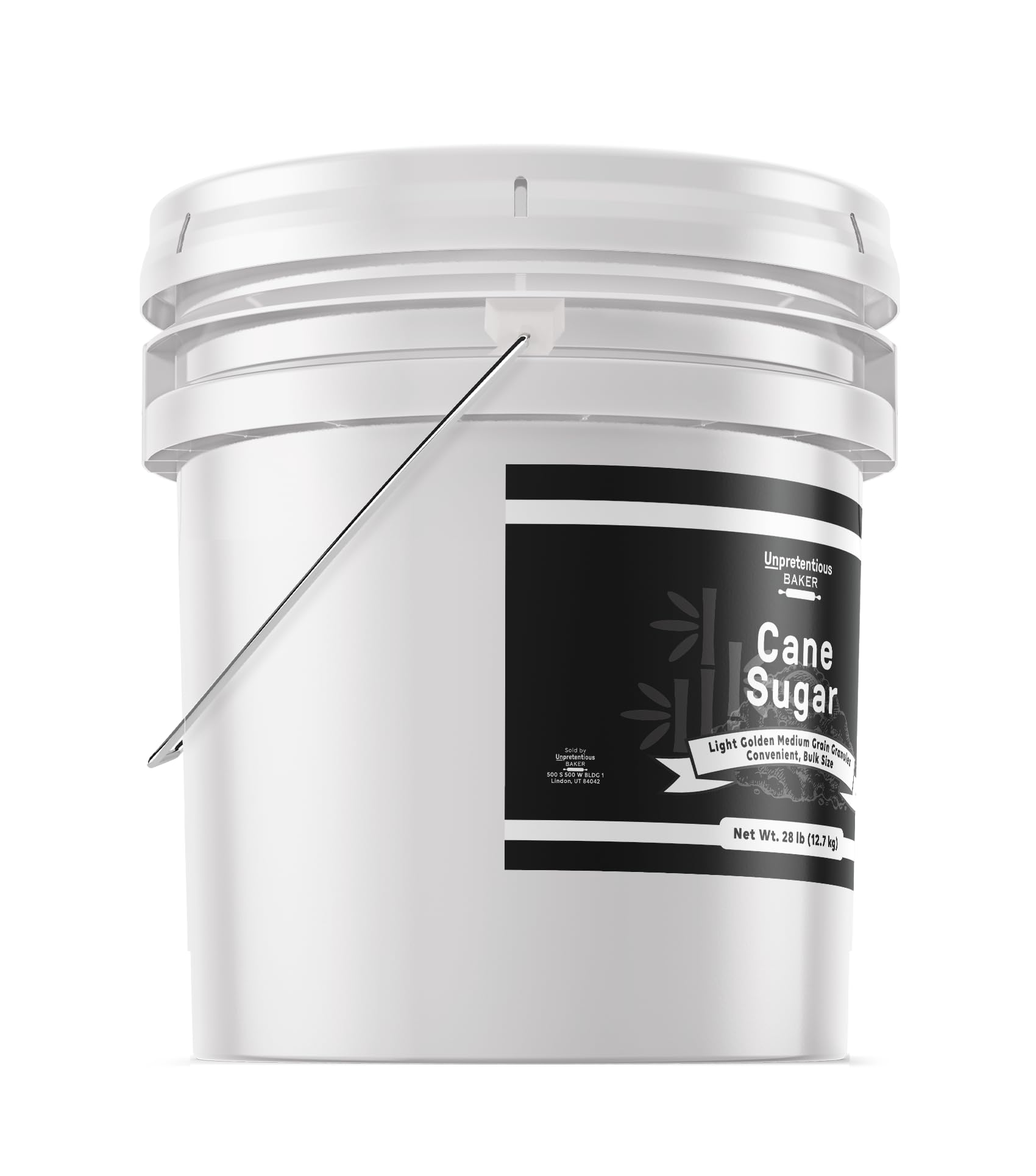 Organic Pure Cane Sugar 3.5 Gallon Bulk Bucket - Natural Sweetener for Baking, Coffee & Food Storage - Perfect for Restaurants, Bakeries & Home Kitchens