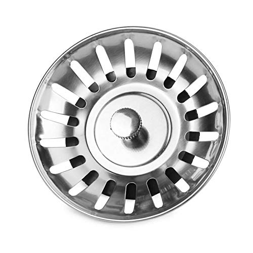 Stainless Steel Kitchen Sink Strainer Stopper - Hair Catcher & Drain Filter for Bathroom & Kitchen Sink - Perfect for Preventing Clogs in Showers, Bathtubs, and Kitchen Sinks