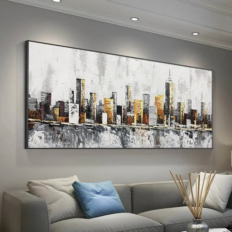 Urban Landscape Painting #UL 002 - Modern Wall Art for Home & Office Decor - Perfect for Living Room, Bedroom or Workspace