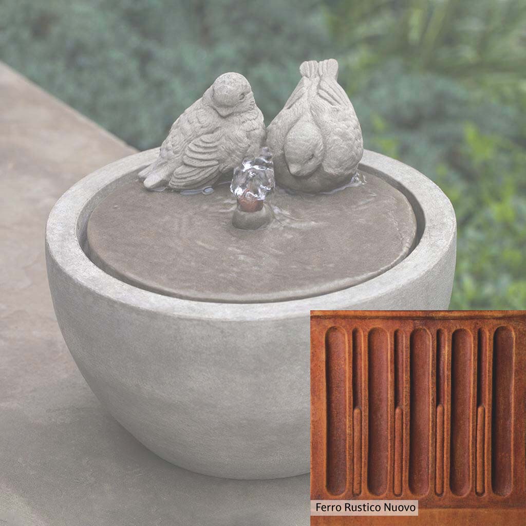 Campania International M Series Bird Fountain - Elegant Outdoor Garden Decoration for Birds | Perfect for Patio, Yard & Garden Decor