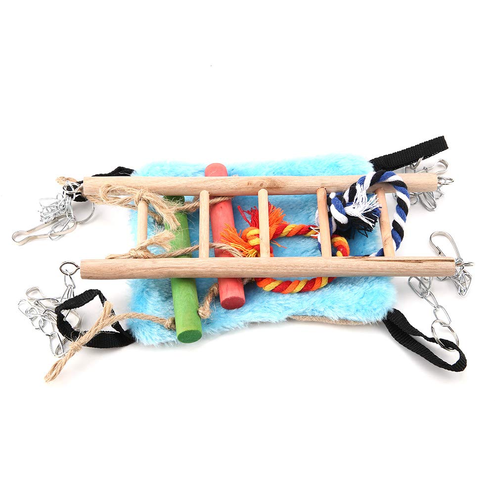 Climbing Net for Birds - Durable Bird Playground Toy Set with Swing Rope & Hanging Net - Perfect Cage Accessories for Parrots, Hamsters, Ferrets & Rats - Ideal for Playtime & Exercise in Aviaries & Pet Cages