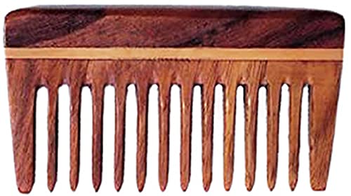 Organic Neem Wood Comb for Hair Growth & Dandruff Control - Natural Ayurvedic Hair Care for Women & Men (10x5x2cm) - Perfect for Daily Scalp Massage & Healthy Hair Maintenance