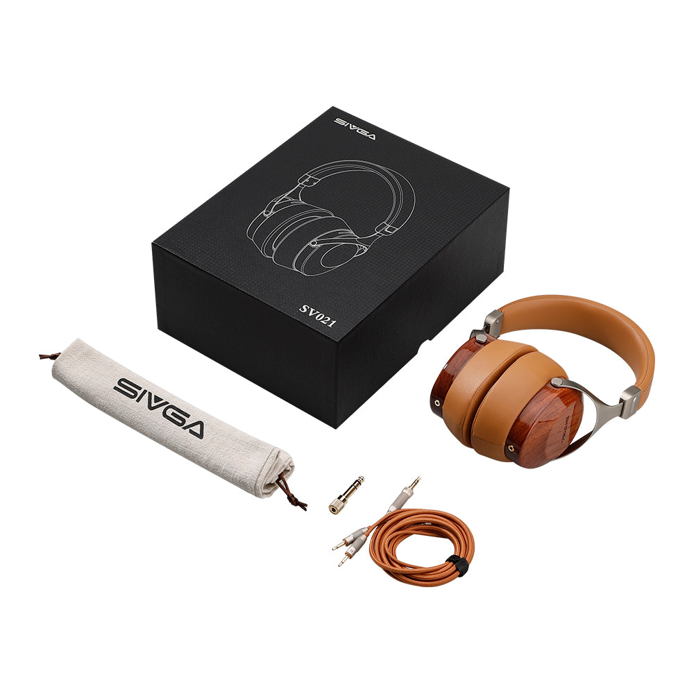 Sivga SV021 Closed Back Over Ear Headphones - High Fidelity Studio Monitor Headphones with Noise Isolation for Music, Gaming & Professional Audio Work