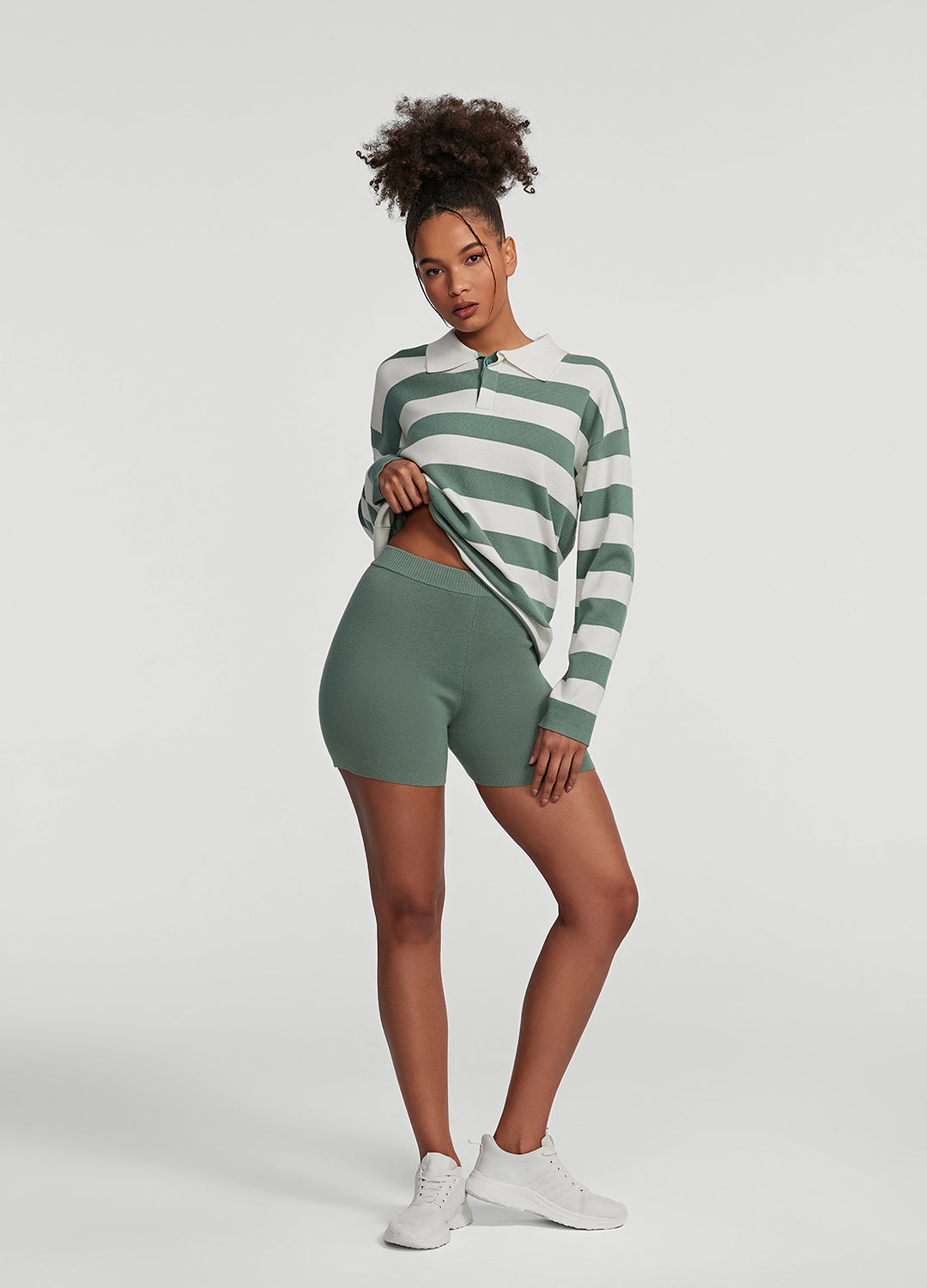 Comfortable Everyday Knit Shorts for Women - Soft Stretchy Lounge Shorts for Relaxing at Home, Yoga, and Running
