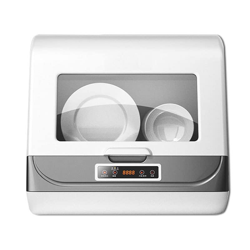 Portable Countertop Dishwasher with 4 Washing Programs & Air-Dry Function - Compact Automatic Dishwasher with Deep Heating Cleaning for Small Apartments, Dorms, RVs, Camping & Tiny Homes (White) - Perfect for Kitchenettes, Studio Living & Mobile Lifestyles