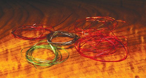 Hareline Half Round Rib Fly Tying Material - Medium Size, Blood Red Color for Trout and Salmon Fishing Flies