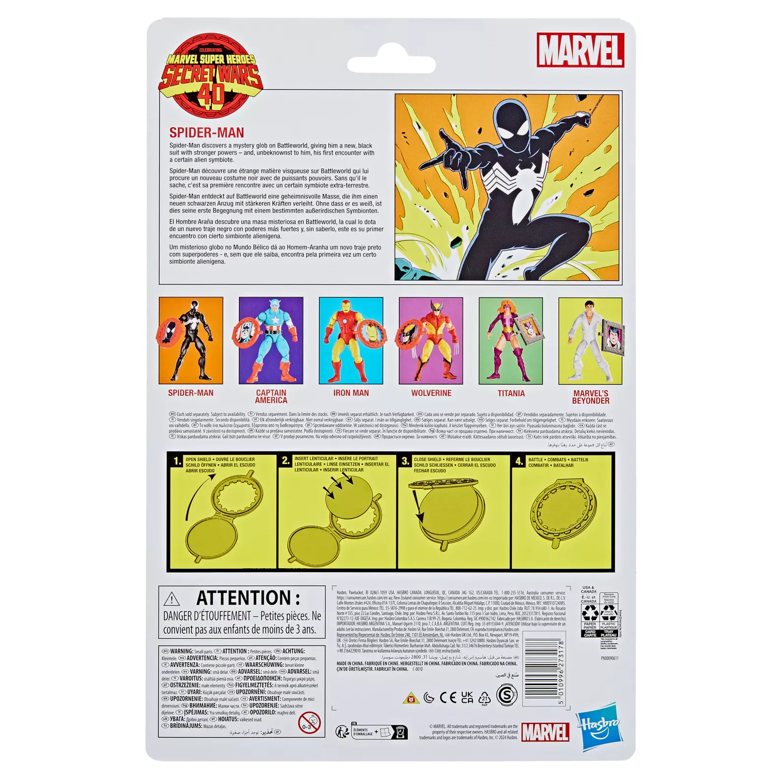 Secret Wars Marvel Legends Spider-Man 6-Inch Action Figure - Collectible Toy for Superhero Fans, Gift for Kids & Adults, Perfect for Display & Play