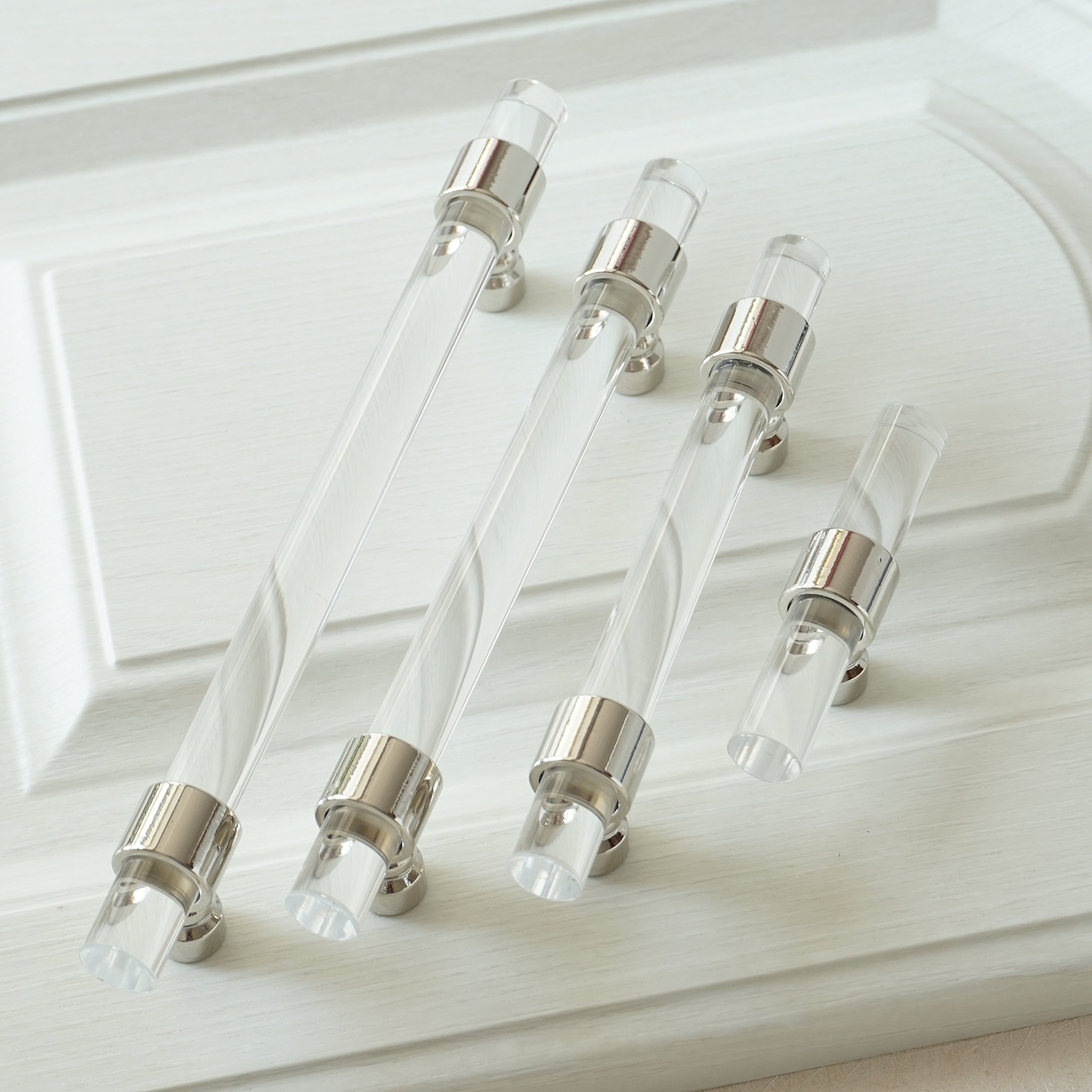 Crystal Clear Acrylic Drawer Pulls - 3.5