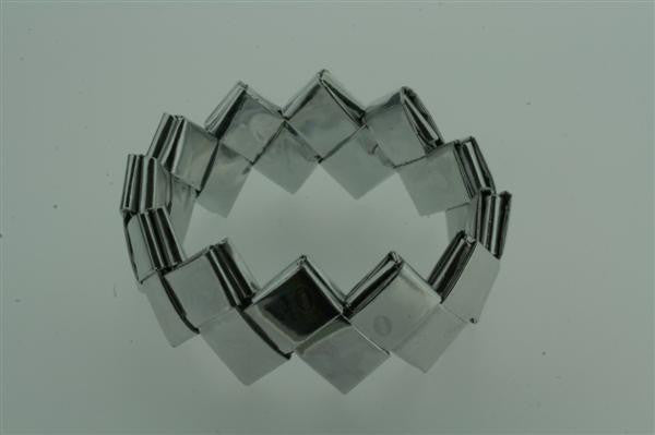 Eco-Friendly Recycled Silver Bracelet for Women - Small Adjustable Bangle for Everyday Wear & Sustainable Fashion