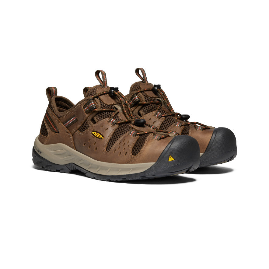 Men's Atlanta Cool II Steel Toe Work Boots - Shitake/Rust - Durable Safety Shoes for Construction & Outdoor Work