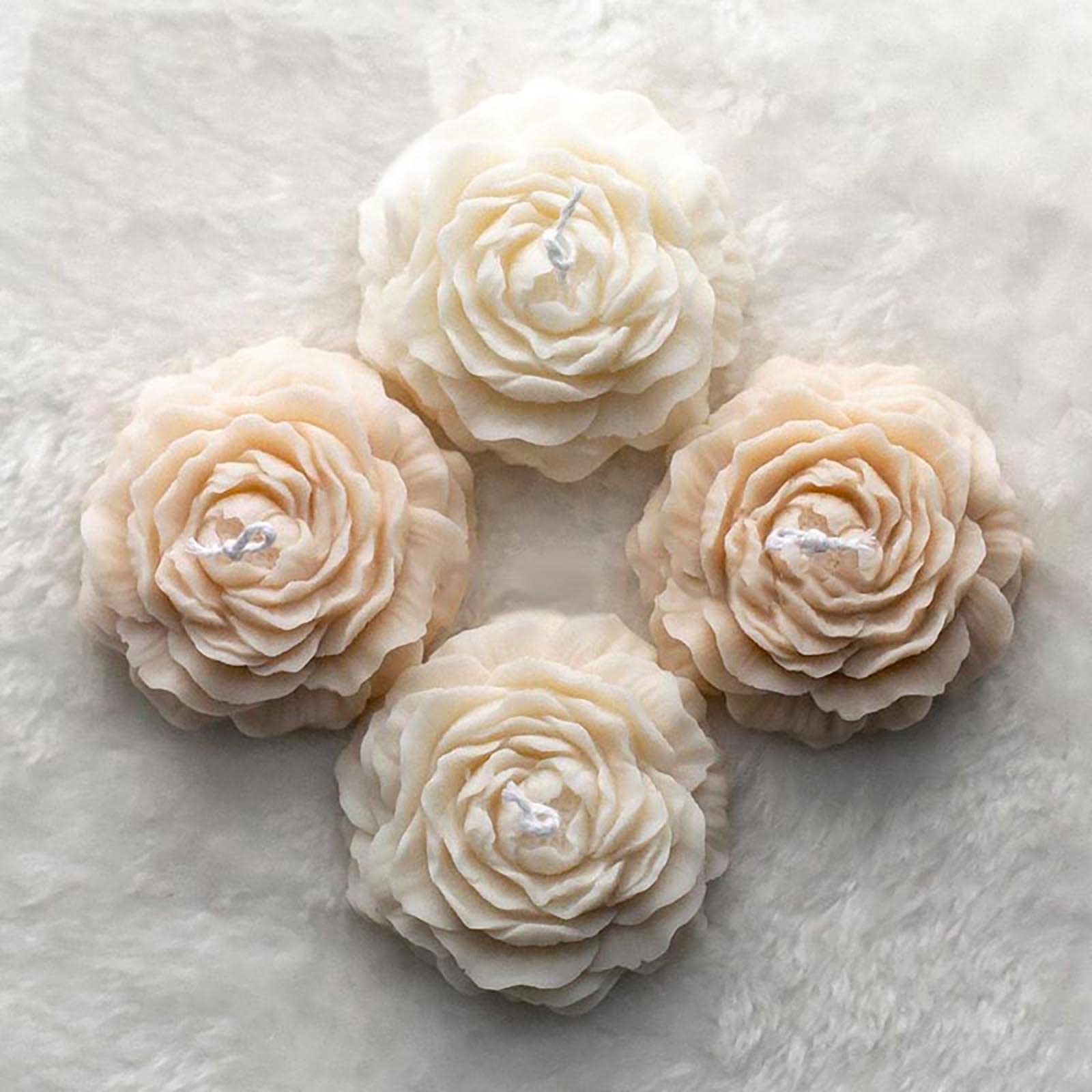 Peony Flower Silicone Soap Molds - 6 Cavity DIY Soap Making Kit for Handmade Soaps, Candles & Resin Crafts - Reusable Non-Stick Baking Mold for Home Decor & Gift Making