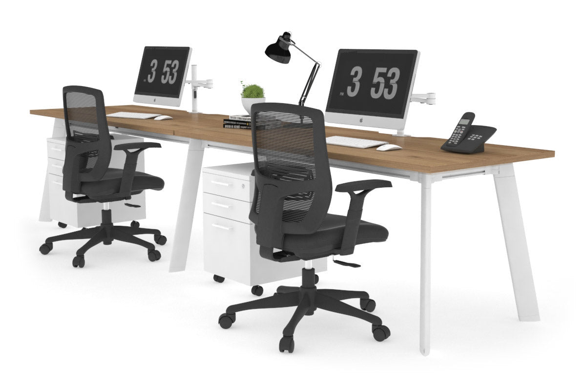 2 Person Office Workstation Desk with Cable Management - 1200L x 800W Switch Workstation for Shared Workspaces | Perfect for Home Office & Coworking Spaces