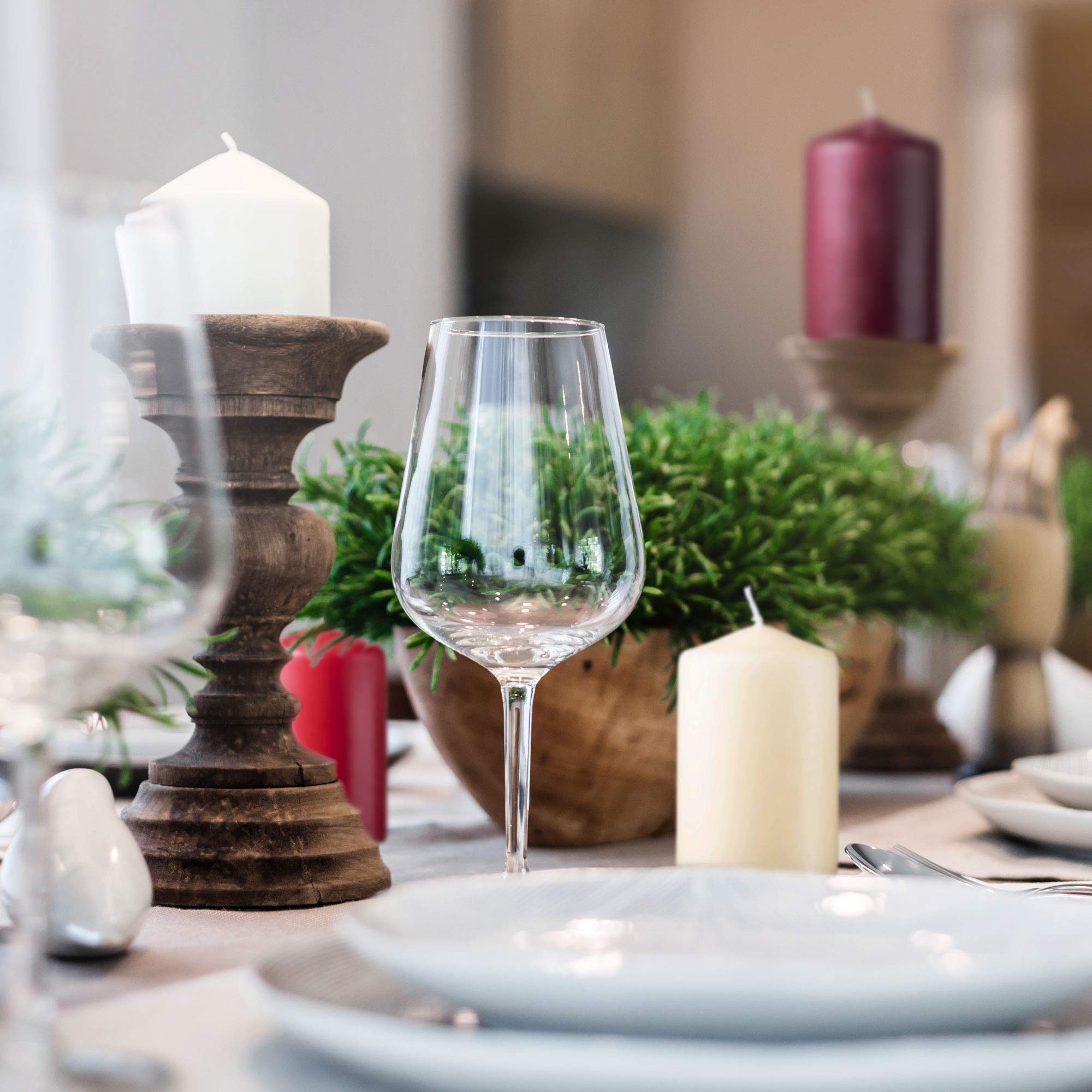 SPAAS White Pillar Candles 4 Pack - 2x3 Inch Unscented Decorative Candles for Lanterns, Home Decor, Weddings, Fireplace & Table Centerpieces | Perfect for Romantic Dinners, Holiday Decorations & Cozy Ambiance