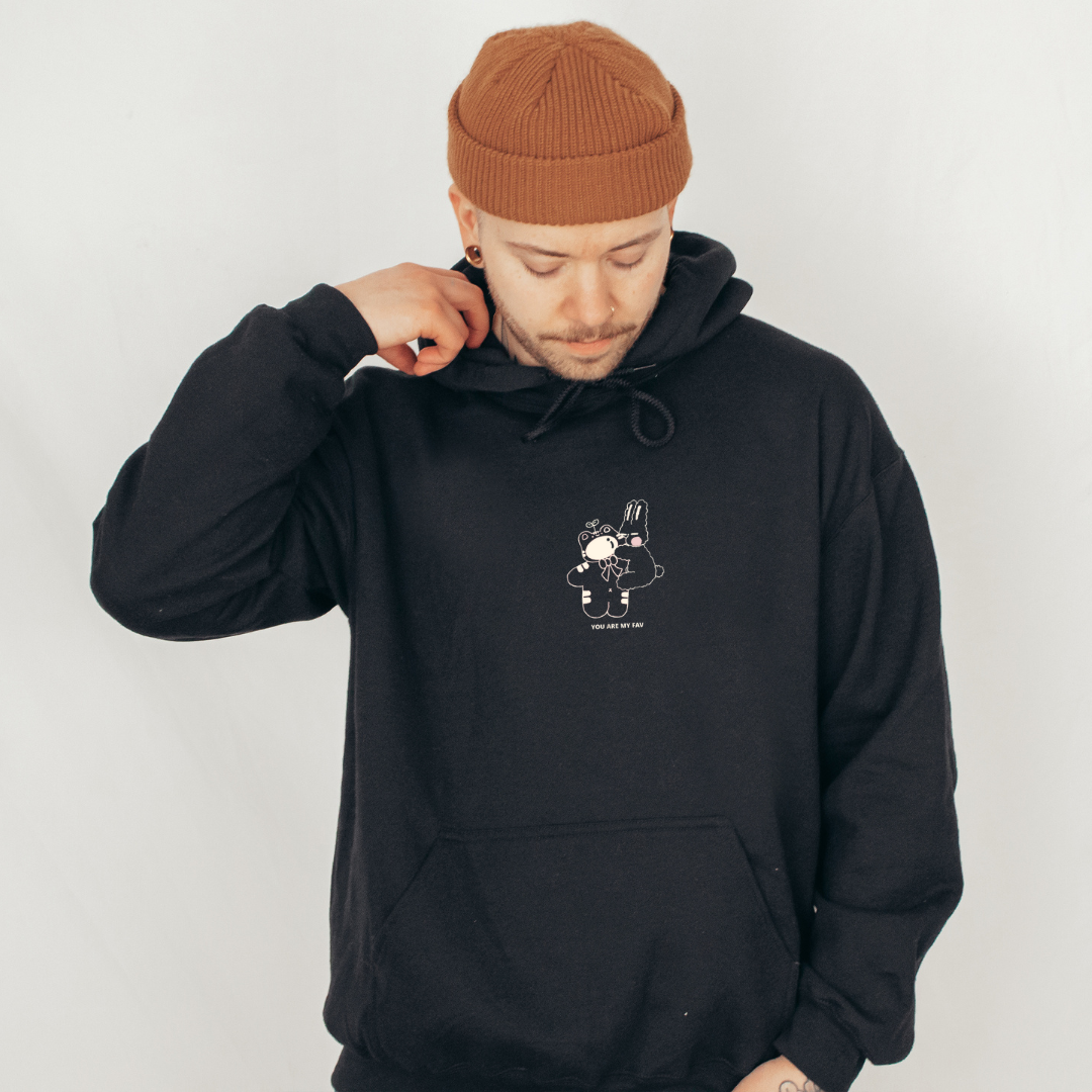 You're My Favorite Embroidered Hoodie - Soft & Cozy Pullover Sweatshirt for Women/Men - Perfect Gift for Valentine's Day, Anniversary or Birthday - Couple Matching Outfits