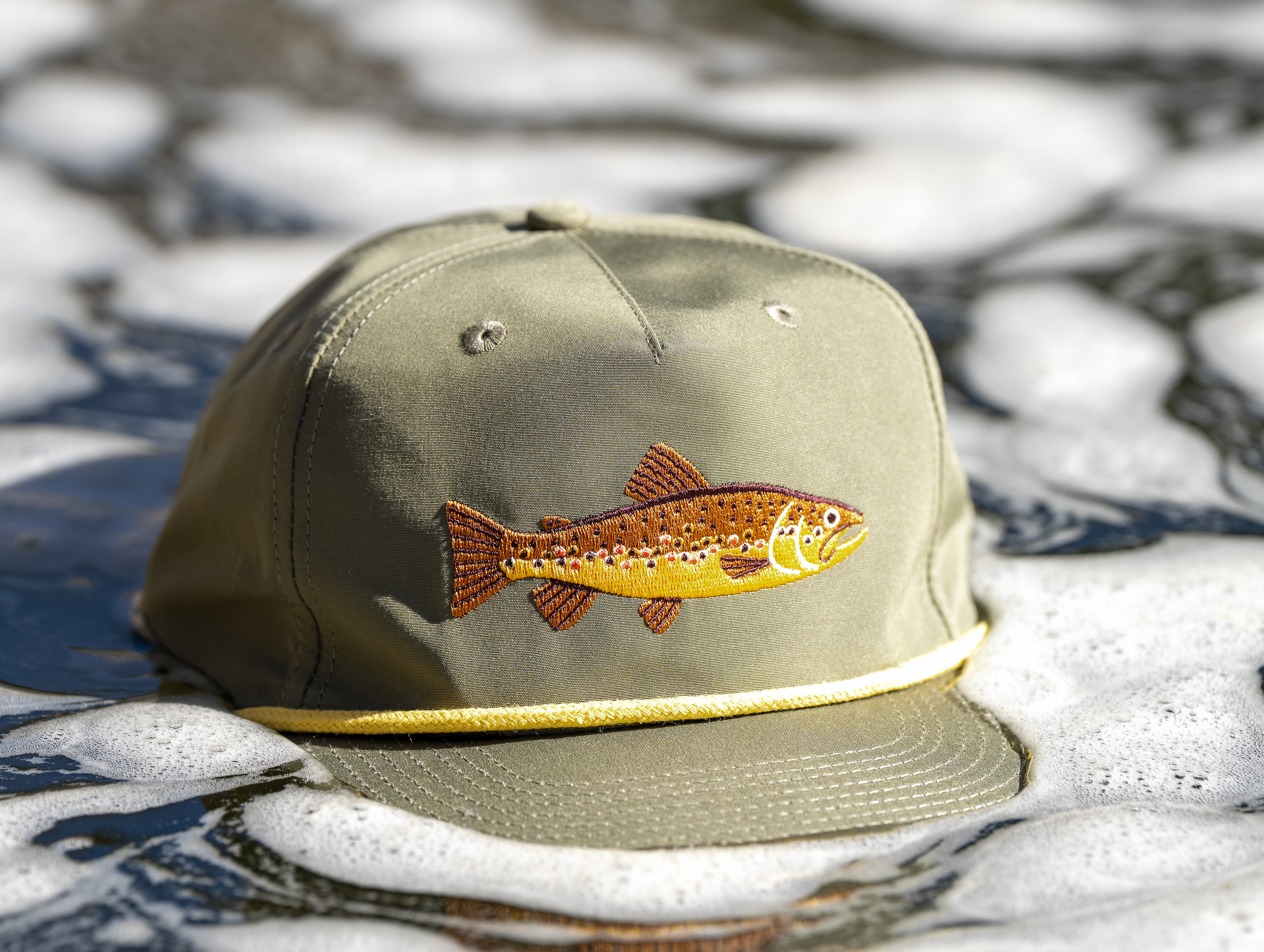 Brown Trout Hat - Adjustable Fishing Cap for Men & Women - Outdoor Sun Protection for Hiking, Camping, and Fly Fishing