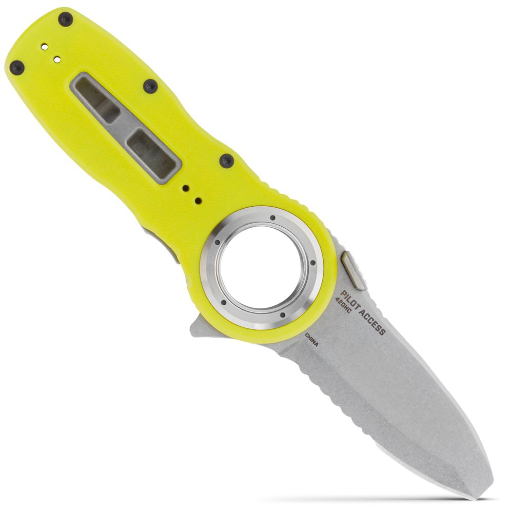 NRS Pilot Access Knife - Compact Folding Knife with Stainless Steel Blade for Outdoor, Camping, Hiking & Survival Gear | Perfect for Cutting Ropes, Fishing Lines & Emergency Situations