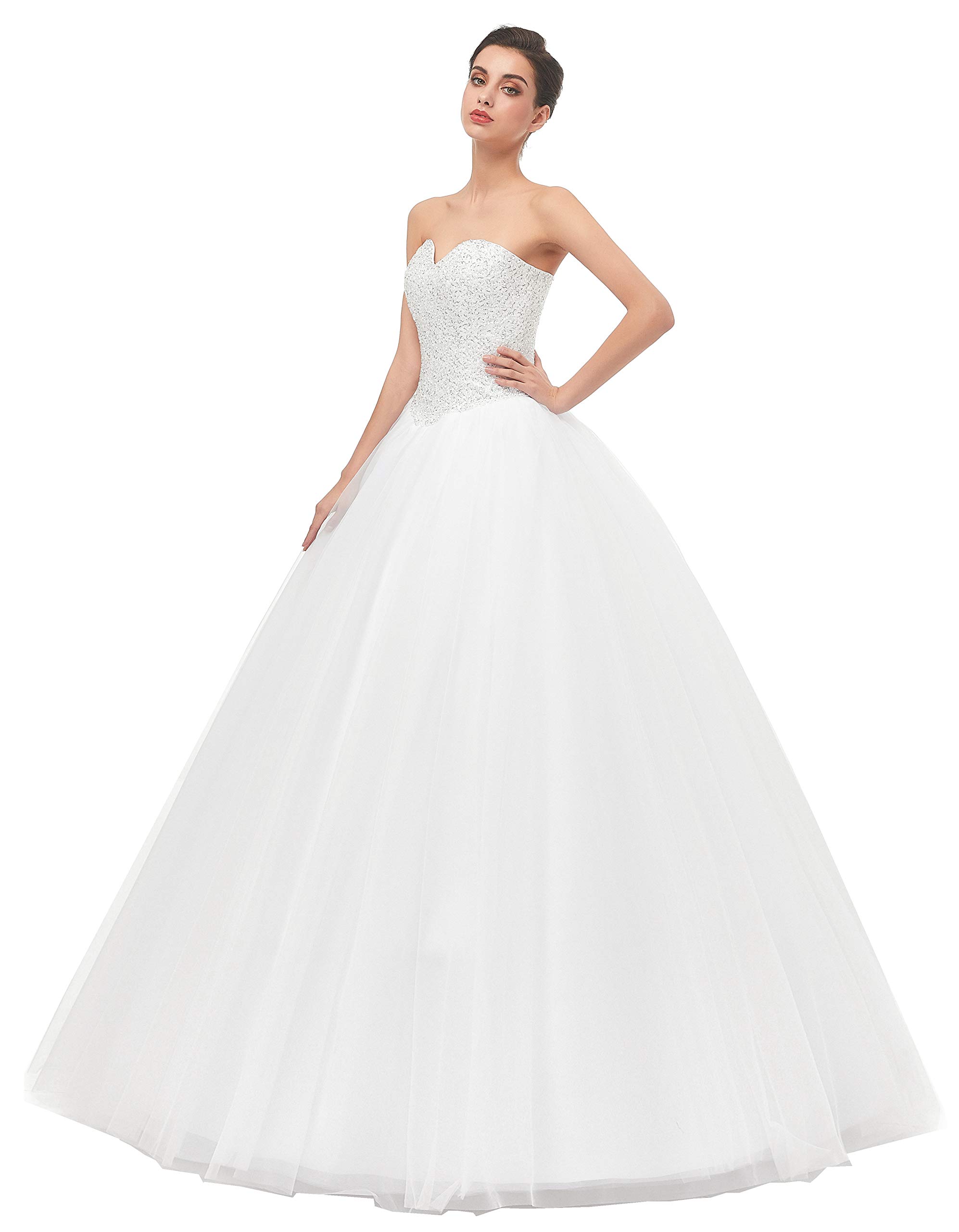Elegant Women's Ball Gown Bridal Wedding Dresses - A-Line Princess Style for Bride, Prom & Formal Events