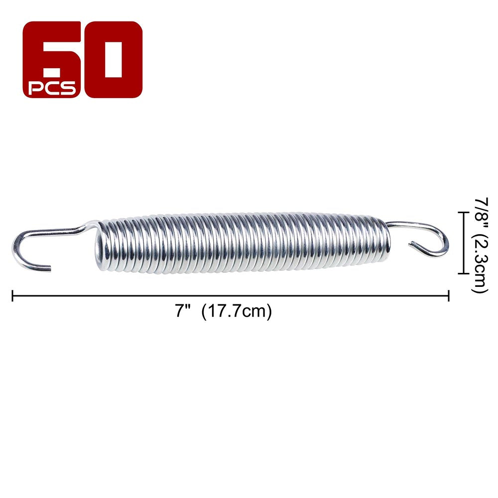 Heavy Duty Galvanized Trampoline Springs - Replacement Parts for Outdoor Trampolines - Perfect for Backyard, Park, and Gym Use