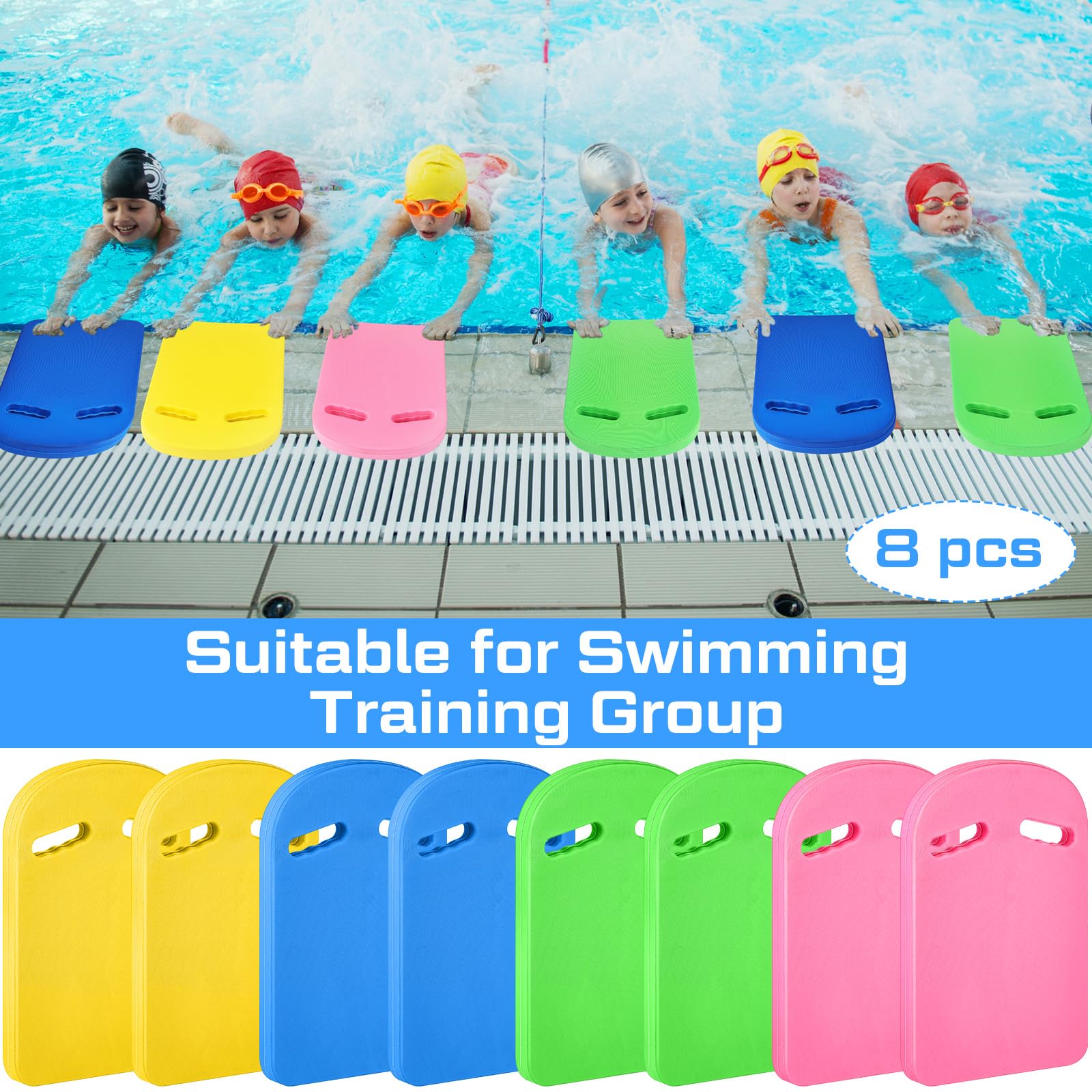 **Syhood EVA Swim Kickboard for Adults & Kids - Bulk Pack of Durable Swimming Kick Boards - Unisex Pool Training Aid for Exercise & Workout - Perfect for Swim Lessons, Lap Training & Water Aerobics**