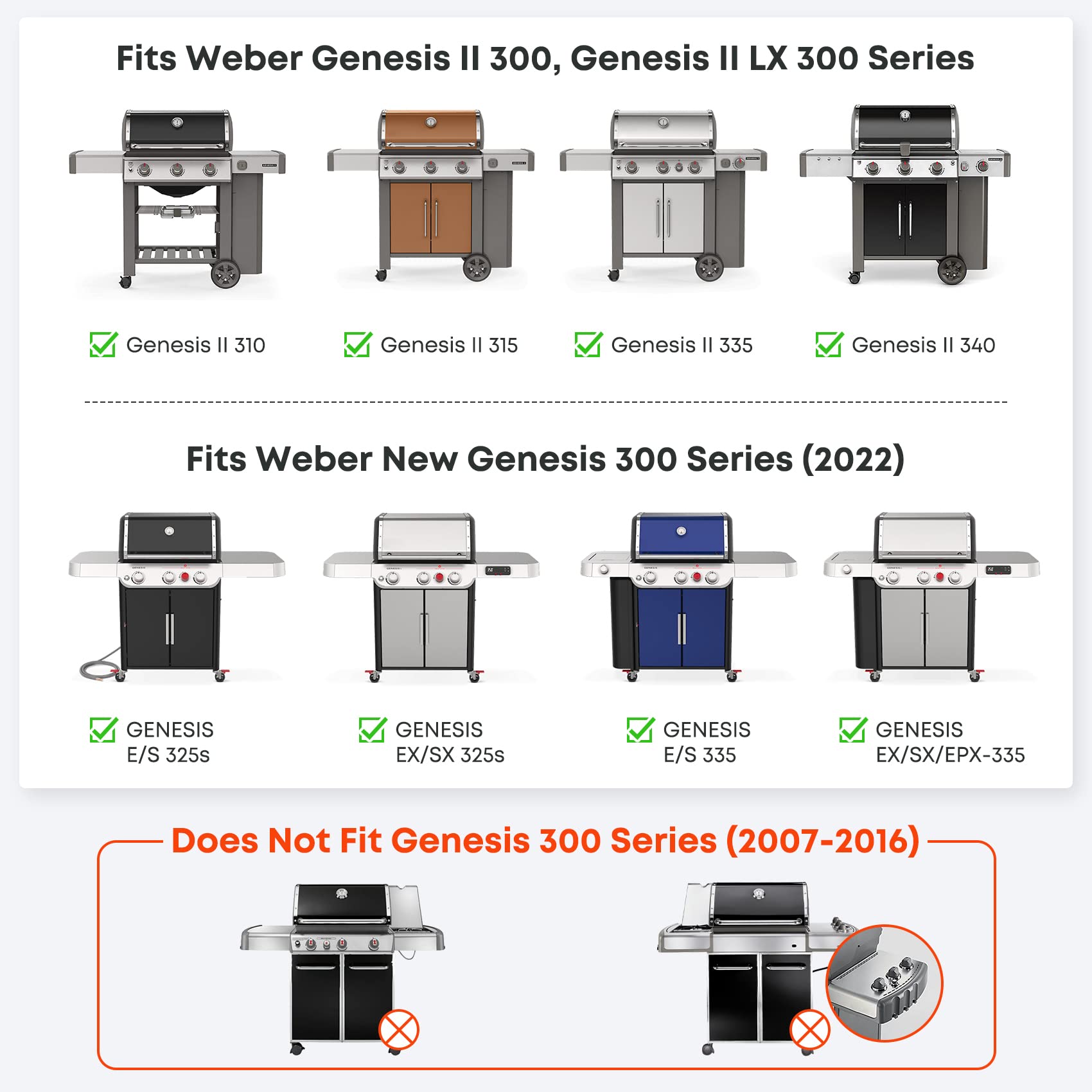 Stanbroil Stainless Steel Flat Top Griddle - Full-Size Griddle Insert for Weber Genesis II & Genesis II LX 300 Series Gas Grills | Perfect for Outdoor BBQ, Camping & Backyard Cooking