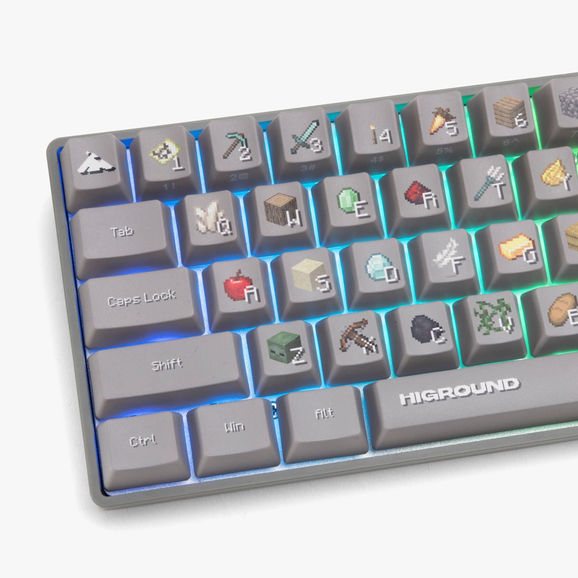 HG x Minecraft Basecamp 65 Mechanical Gaming Keyboard - Custom RGB Backlit, Compact 65% Layout - Perfect for Minecraft Gaming & Streamers