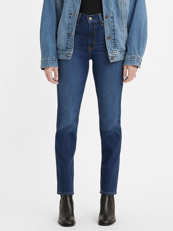 Levi's 724 High Rise Slim Straight Jeans for Women - Dark Wash Denim Pants | Perfect for Work, Casual Outfits & Everyday Wear