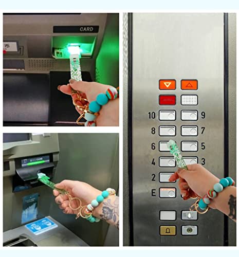 Silicone Beaded Acrylic ATM Card Keychain for Women - Credit Card Grabber with Long Nails, Card Puller Keychain Wristlet - Perfect for Easy ATM Access, Key Organization & Stylish Everyday Carry