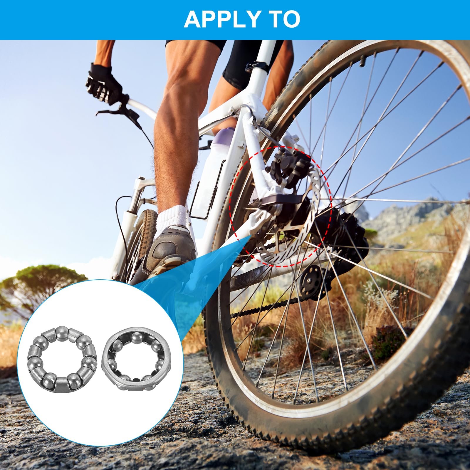 PATIKIL Stainless Steel Bike Ball Crank Bearing - Durable Bicycle Bearings Replacement for Front & Rear Wheels | Bike Parts Repair Accessories for Mountain, Road & Commuter Bicycles