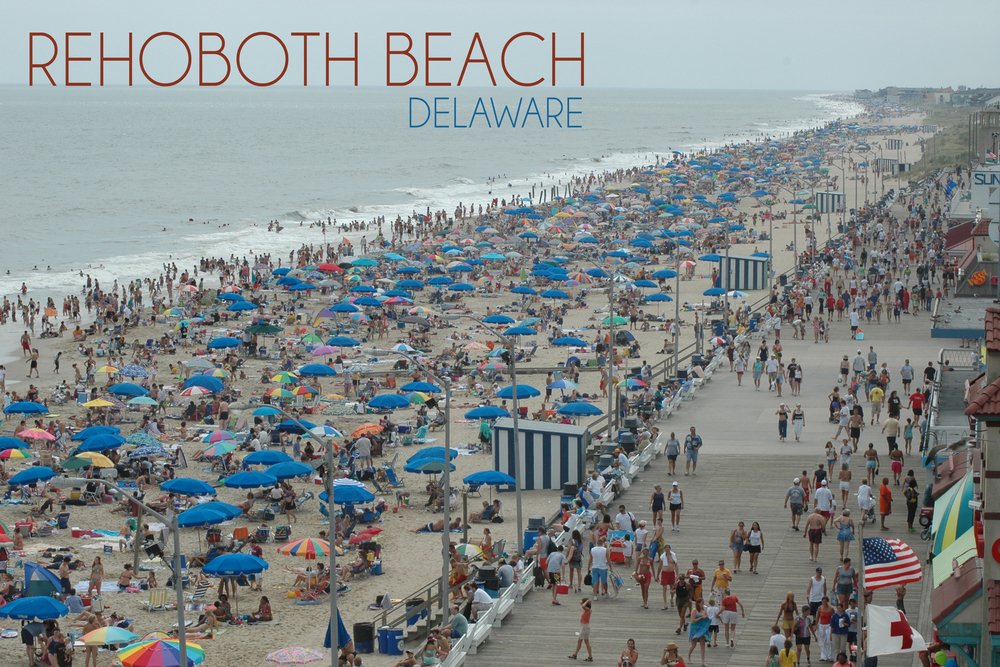Rehoboth Beach Delaware Metal Art - 12x18 Gallery Quality Aluminum Decor for Coastal Living Room, Beach House, or Office Wall