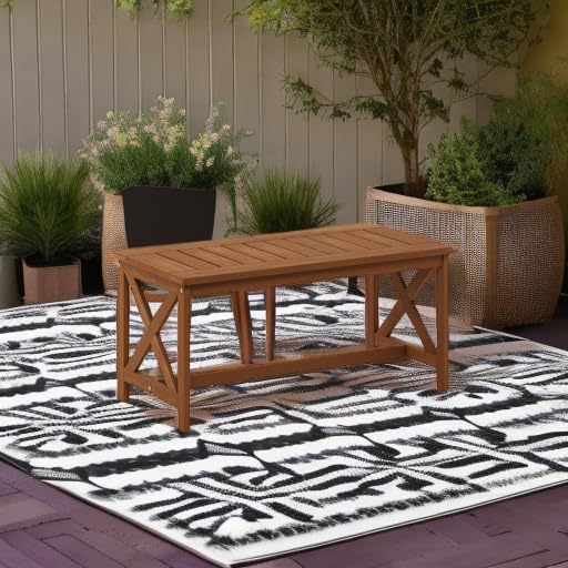 Furinno FG18111 X-Leg Natural Coffee Table - Modern Living Room Furniture for Small Spaces, Home Decor & Office Use